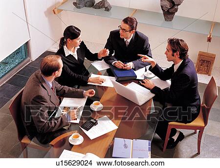 gathering, employees, group, together, discussion, papers, laptop View Large Photo Image Picture - gathering, employees, group, together, discussion, papers, laptop. Fotosearch
