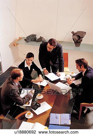 group of people, working, room, workers, table, files View Large Photo Image Stock Image - group of people, working, room, workers, table, files. Fotosearch
