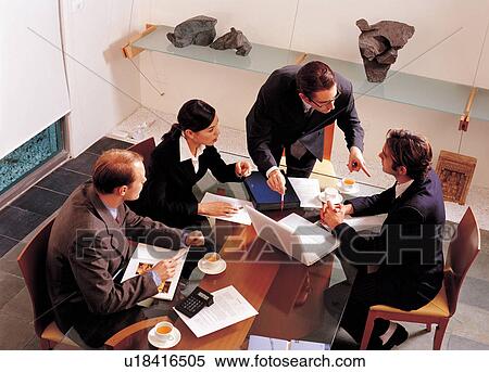 Stock Photography - laptop, business, executives, occupation, training, gathering. Fotosearch