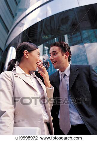 smiling, outdoor, professionals, laptop, waist up, two people View Large Photo Image Stock Image - smiling, outdoor, professionals, laptop, waist up, two people. Fotosearch