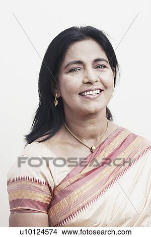 Picture - Portrait of a mature woman smiling. Fotosearch