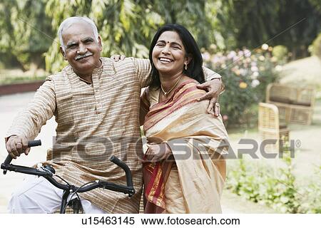 Stock Photography - Portrait of a mature couple smiling. Fotosearch