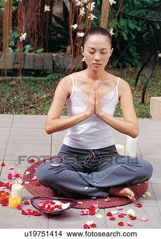 Picture - beauty spa female, body care, one person, close-up, relaxing health, beauty treatment. Fotosearch