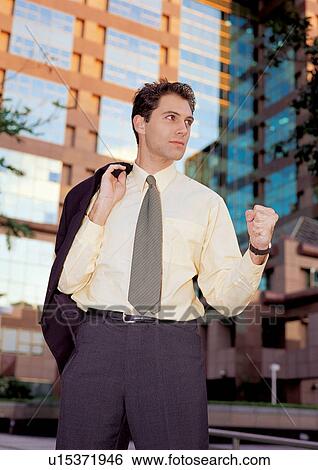 Stock Photograph - business people, well dressed, suit, outdoor. Fotosearch