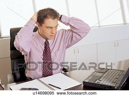 button down shirt, hands behind head, looking down, business people, occupation View Large Photo Image Stock Photography - button down shirt, hands behind head, looking down, business people, occupation. Fotosearch