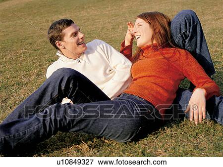 Stock Photo - relaxation, affection, lying down, mate. Fotosearch