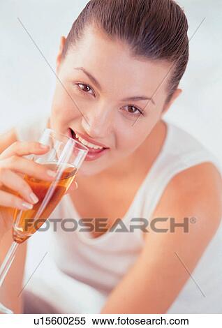 brown hair, cheerful, close-up View Large Photo Image Stock Photography - brown hair, cheerful, close-up. Fotosearch