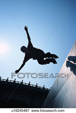 Stock Photo - exercise, recreation, sky, skate, skater, leisure. Fotosearch