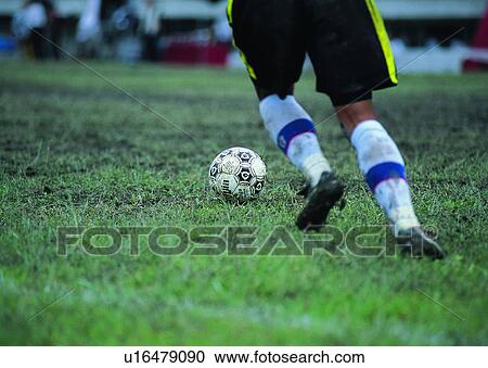 Stock Image - leisure, exercise, football, soccer ball, recreation, soccer. Fotosearch