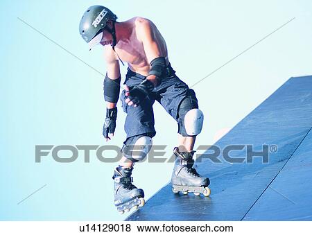 Stock Photo - recreation, exercise, leisure, rollerblade, sport, skate, inline skates. Fotosearch