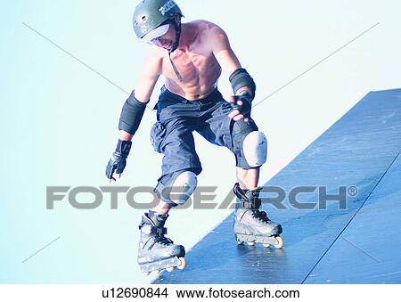 Picture - sport, recreation, leisure, exercise, skate, skater. Fotosearch