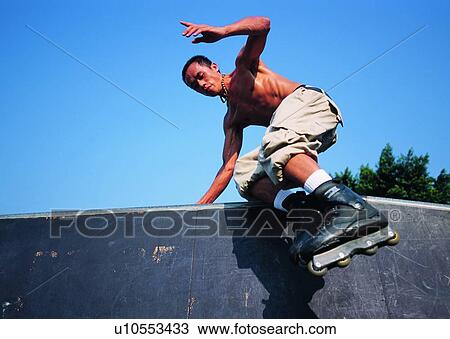 Stock Image - sport, recreation, leisure, exercise, skate, skater. Fotosearch