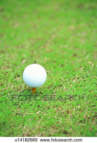 Stock Photo - sport, recreation, leisure, exercise, golf, golfball. Fotosearch