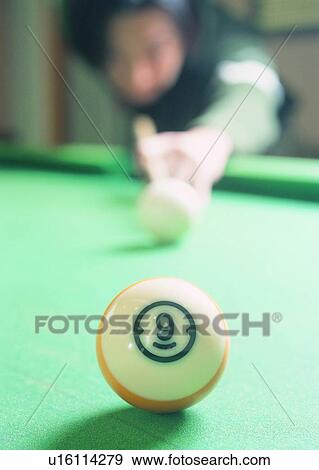 sport, recreation, leisure, exercise, billiards, player View Large Photo Image Stock Photo - sport, recreation, leisure, exercise, billiards, player. Fotosearch