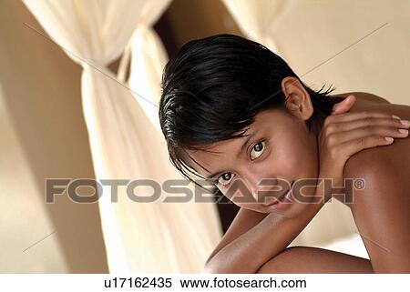 Bed, Curtain, Black Hair, Asian Ethnicity View Large Photo Image Stock Photography - Bed, Curtain, Black Hair, Asian Ethnicity. Fotosearch