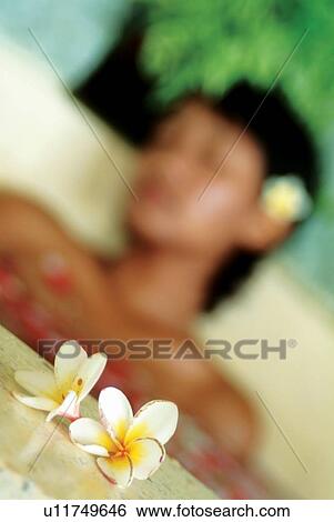 Stock Photograph - Health Spa, Hygiene, Beauty Treatment, Leisure Activity, One Person. Fotosearch