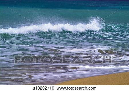 Stock Image - Non-Urban Scene, Surf, Summer Style, Wave, Sea. Fotosearch