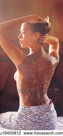 Stock Image - bodycare, one person, wrapped, pampering, care, idyllic. Fotosearch