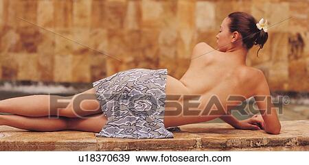 Stock Photo - carefree, lifestyle, care, pampering, flower, beauty. Fotosearch