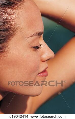 Picture - lifestyle, carefree, bodycare, beauty. Fotosearch