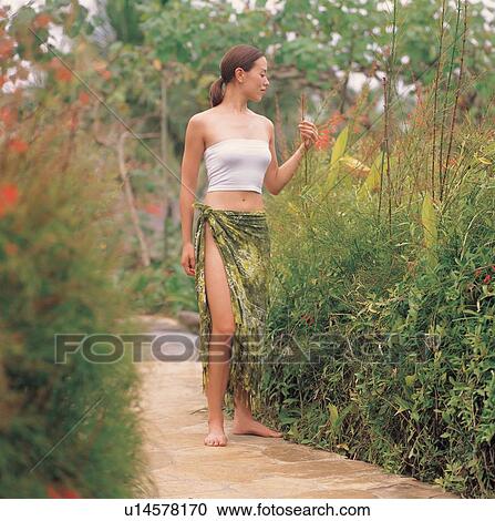 Stock Image - path, bodycare, vacations, treatment, leisure activity. Fotosearch