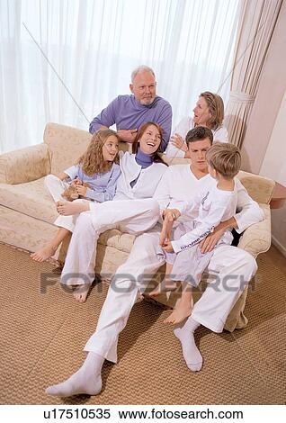 Stock Photography - lifestyle, group of people, bonding, children, senior man. Fotosearch