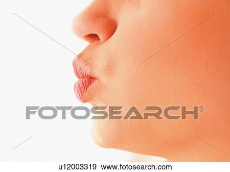 Stock Photo - Chin, Close-Up, Human Lips, Human Mouth. Fotosearch