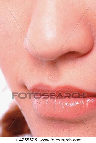 Stock Photograph - Chin, Close-Up, Human Lips, Human Mouth. Fotosearch