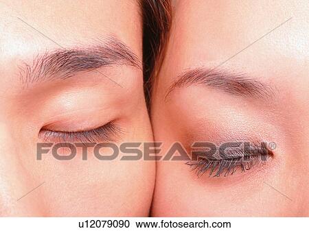 Stock Image - Close-Up, Detail, Eye Lashes, Eyelid, Features. Fotosearch