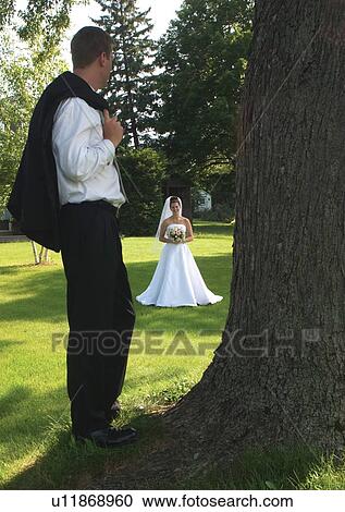 Stock Image - Bride, Caucasian, Brown Hair, Adults Only. Fotosearch