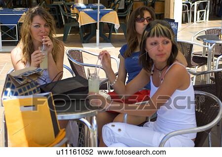 Stock Image - Woman, Women, Shopping, Casual wear, T shirt, Skirt, Trousers. Fotosearch