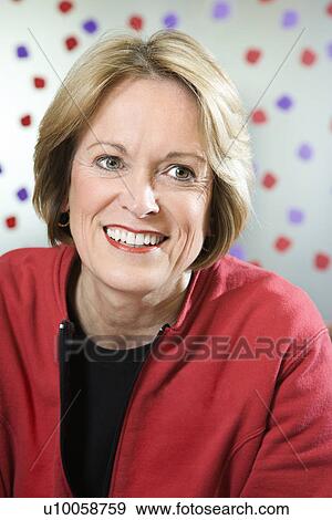 Portrait of mature Caucasian adult female. View Large Photo Image Stock Photo - Portrait of mature Caucasian adult female.. Fotosearch