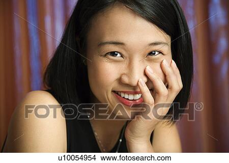 Picture - Prime adult Asian female portrait.. Fotosearch