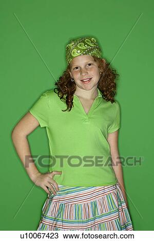 Stock Image - Caucasian female child portrait.. Fotosearch