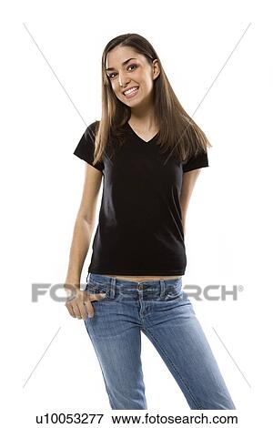 Portrait of young Caucasian female. View Large Photo Image Stock Photo - Portrait of young Caucasian female.. Fotosearch