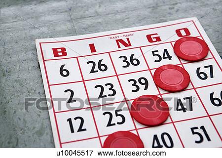 Red bingo card with winning chips. View Large Photo Image Stock Photo - Red bingo card with winning chips.. Fotosearch