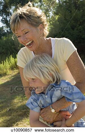 Stock Photo - Grandmother and grandchild. Fotosearch
