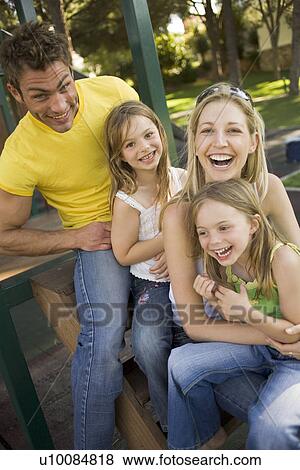 Family in Park View Large Photo Image Stock Photo - Family in Park. Fotosearch
