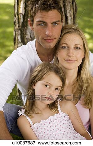 Stock Photo - Family in park. Fotosearch