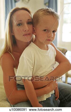 Stock Image - Mother and son. Fotosearch