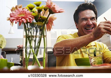 Stock Photo - Mature man smiling. Fotosearch