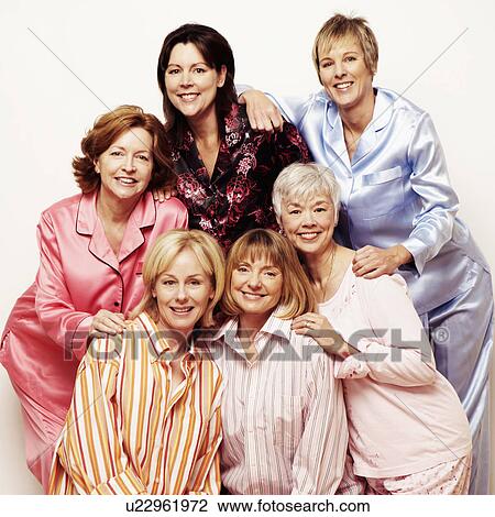 Stock Image - Portrait of a group of people smiling. Fotosearch