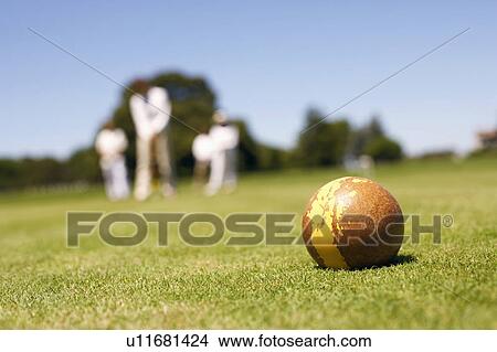 Close-up of a ball on a field View Large Photo Image Picture - Close-up of a ball on a field. Fotosearch