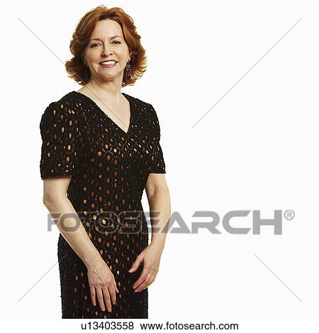 Stock Photo - Portrait of a mature woman smiling. Fotosearch
