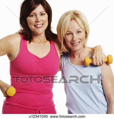 Portrait of two mature women smiling View Large Photo Image Stock Photography - Portrait of two mature women smiling. Fotosearch