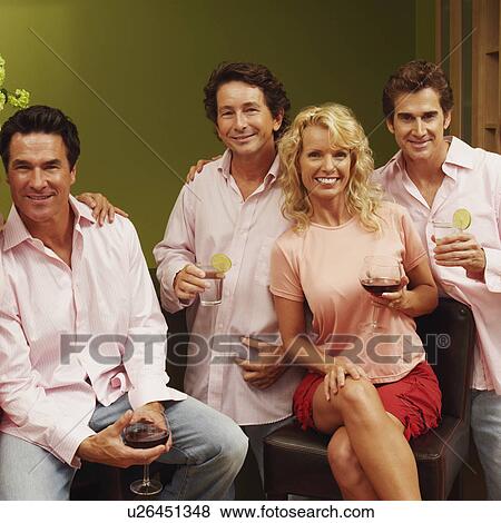 Portrait of a group of people smiling View Large Photo Image Stock Photo - Portrait of a group of people smiling. Fotosearch