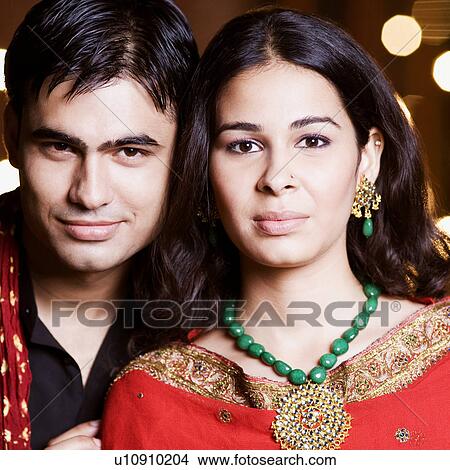 Picture - Portrait of a young couple. Fotosearch