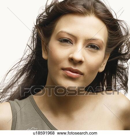 Portrait of a young woman View Large Photo Image Stock Photo - Portrait of a young woman. Fotosearch