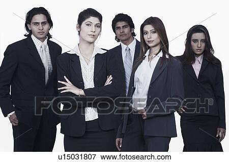Portrait of three businesswomen and two businesswomen smiling View Large Photo Image Stock Photo - Portrait of three businesswomen and two businesswomen smiling. Fotosearch