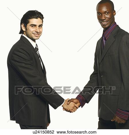 Portrait of two businessmen shaking hands View Large Photo Image Stock Image - Portrait of two businessmen shaking hands. Fotosearch